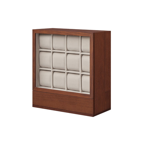 Rootz Watch Box Organizer - Jewelry Storage Case - Display Stand - MDF Velvet Acrylic - Elegant Design - Spacious Compartments - Protective Lid - 15cm x 29.5cm x 32.5cm