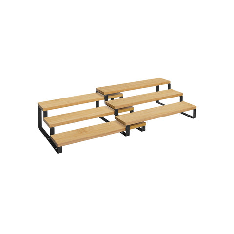 Rootz Spice Rack Set - Spice Organizer - Herb and Spice Storage - Bamboo Material - Customizable Design - Pull-Out Shelves - 32cm x 24.5cm x 11.2cm