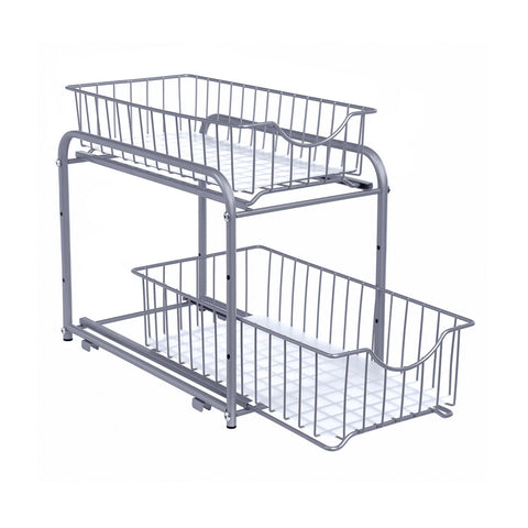 Rootz Steel Kitchen Organizer - Storage Rack - Pantry Organizer - Steel Construction - Space Saving - Easy Assembly - 21cm x 36.5cm x 33.7cm