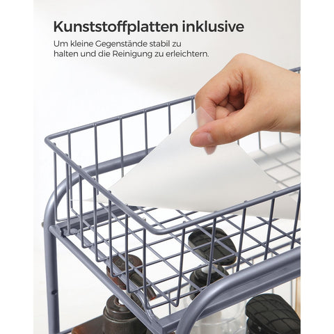 Rootz Steel Kitchen Organizer - Storage Rack - Pantry Organizer - Steel Construction - Space Saving - Easy Assembly - 21cm x 36.5cm x 33.7cm
