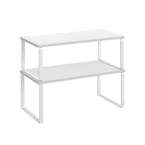 Rootz 2 Piece Set Cake Rack - Cupcake Stand - Dessert Display - Metal and Wood Material - Lightweight - Easy Assembly - Space Saving - 19.5cm x 39.7cm x 15.8cm - Cloud White + Snow White - 2kg - 15kg Capacity