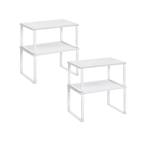 Rootz 4 Tier Cake Rack - Cupcake Stand - Metal Wood Material - Easy Assembly - Space Saving - Versatile Use - 19.5cm x 29.7cm x 15.8cm - Cloud White-Snow White - 3.3kg - 15kg Capacity