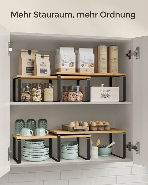 Rootz 2 Piece Set Cake Rack - Baking Stand - Metal Wood Material - Easy Assembly - Lightweight - Space Saving - 19.5cm x 39.7cm x 15.5cm