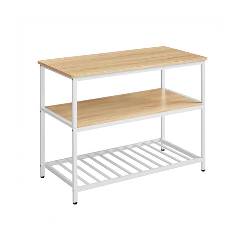 Rootz 3-Tier Kitchen Shelf Rack - Storage Organizer - Steel Frame - Large Countertop - 60cm x 120cm x 90cm