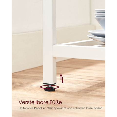 Rootz 3-Tier Kitchen Shelf Rack - Storage Organizer - Steel Frame - Large Countertop - 60cm x 120cm x 90cm