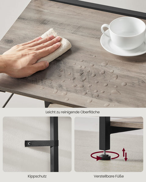 Rootz Cake Rack Organizer - Cupcake Stand - Chipboard Steel - Greige Mottled-Ink Black - 40cm x 90cm x 165.5cm - Heavy Duty - Easy Assembly - Space Saving