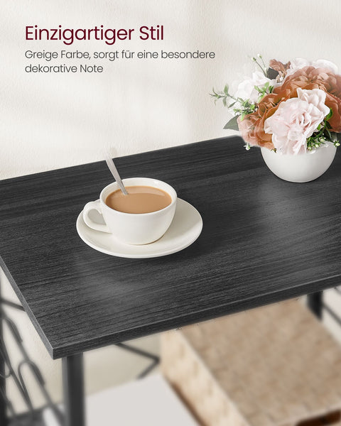 Rootz Kitchen Shelf on Wheels - Storage Rack - Rolling Organizer - 80kg Capacity - 40cm x 60cm x 89cm - Black Metal Frame