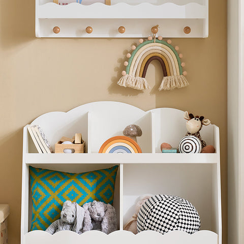 Rootz Children's Bookcase - Toy Organizer - Wooden Shelves - Easy Tidy Up - 82cm x 76cm x 35cm