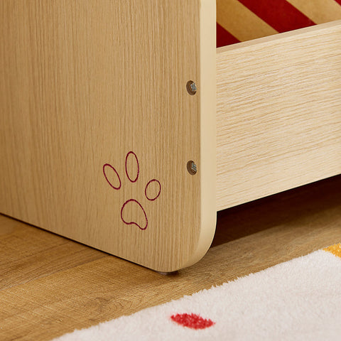 Rootz Kids Clothes Rack - Children's Garment Stand - Hanging Rail - Solid Wood Bar - Shoe Storage - 71cm x 110cm x 40cm