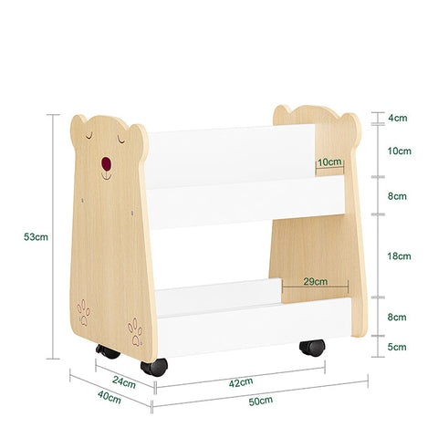 Rootz Kids 3 Compartment Cabinet - Toy Storage Organizer - MDF Material - 50cm x 53cm x 40cm - 6.3kg - 15kg Load Capacity