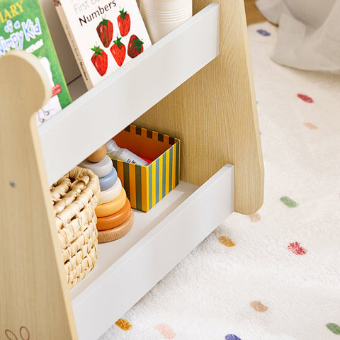 Rootz Kids 3 Compartment Cabinet - Toy Storage Organizer - MDF Material - 50cm x 53cm x 40cm - 6.3kg - 15kg Load Capacity