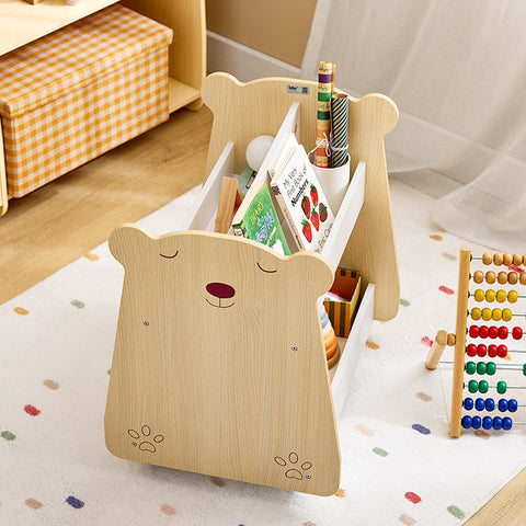 Rootz Kids 3 Compartment Cabinet - Toy Storage Organizer - MDF Material - 50cm x 53cm x 40cm - 6.3kg - 15kg Load Capacity
