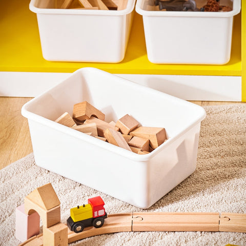 Rootz Kids Storage Shelf - Organizer - Bookcase - Space Saving - 63cm x 76cm x 30cm - Yellow & White