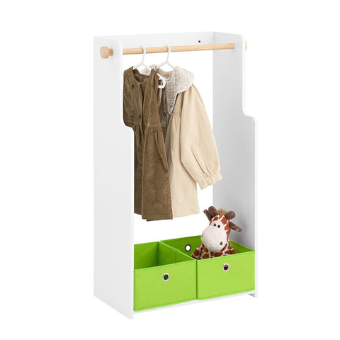 Rootz Children's Wardrobe - Kids Closet - Storage Furniture - Safe Rounded Corners - 60x110x35cm