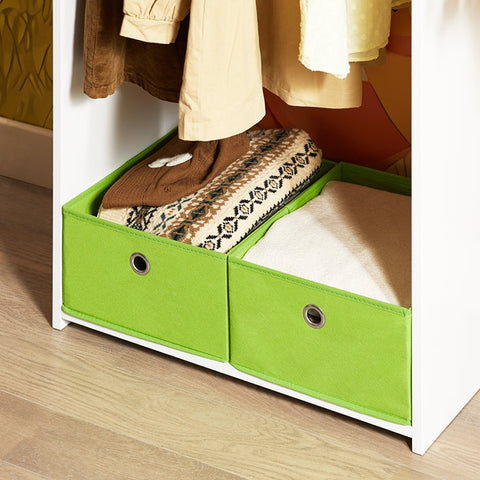 Rootz Children's Wardrobe - Kids Closet - Storage Furniture - Safe Rounded Corners - 60x110x35cm
