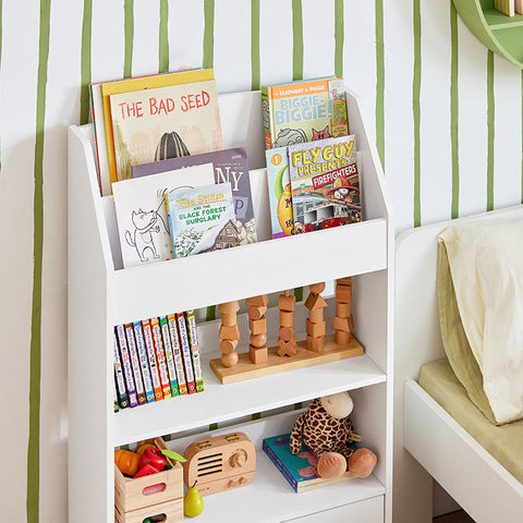 Rootz Children's Bookshelf - Storage Shelf - Organizer Unit - Chipboard and MDF - Versatile for Kids Room, Study, Living Room - Spacious Storage - 60cm x 107cm x 24cm
