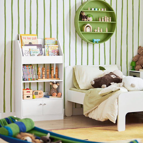 Rootz Children's Bookshelf - Storage Shelf - Organizer Unit - Chipboard and MDF - Versatile for Kids Room, Study, Living Room - Spacious Storage - 60cm x 107cm x 24cm