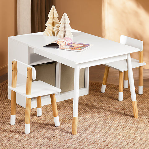 Rootz Children's Table & Chair Set - Kids Play Station - Learning Desk - Durable Design - 90x53x60cm Table, 28x49x28cm Chair, Seat Height 28cm