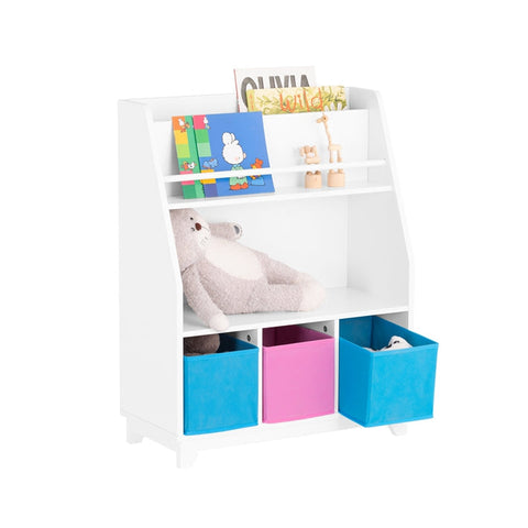 Rootz Children's Bookshelf - Toy Organizer - Kids Storage Unit - MDF Material - 63cm x 80cm x 28cm