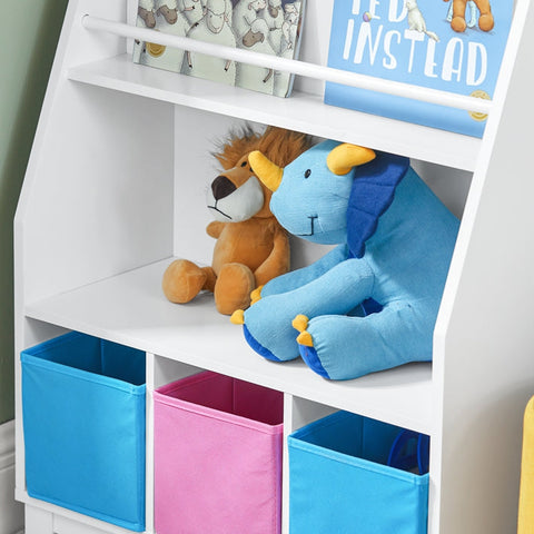 Rootz Children's Bookshelf - Toy Organizer - Kids Storage Unit - MDF Material - 63cm x 80cm x 28cm