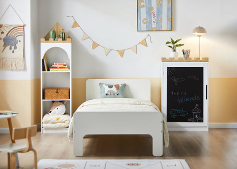 Rootz Children's Bookshelf - Storage Shelf - Kids Room Organizer - Castle Design - Eco-Friendly Paint - Anti-Tip Safety - 40cm x 150cm x 30cm