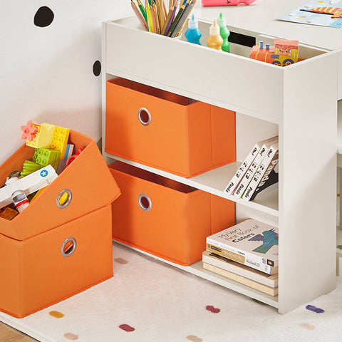 Rootz Children's Activity Table Set with 2 Chairs - Play Table - Gaming Table - Includes Storage Bins - Dual-Use Tabletop - Space-Saving Design - Durable Build - 87cm x 50cm x 50cm