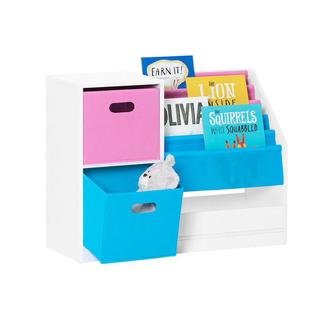Rootz Kids Bookcase - Children's Organizer - Storage Shelf - Non-Woven Fabric - PB(E1) Material - 80cm x 61cm x 30cm