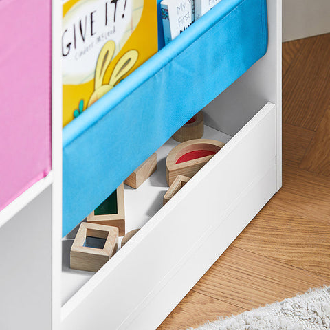 Rootz Kids Bookcase - Children's Organizer - Storage Shelf - Non-Woven Fabric - PB(E1) Material - 80cm x 61cm x 30cm