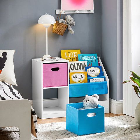 Rootz Kids Bookcase - Children's Organizer - Storage Shelf - Non-Woven Fabric - PB(E1) Material - 80cm x 61cm x 30cm