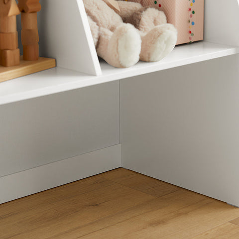 Rootz Mobile Children's Bookshelf with Toy Chest - Storage Rack - Kids' Organizer - MDF Construction - Safety Wall Attachment - Easy Assembly - 76cm x 100cm x 40cm