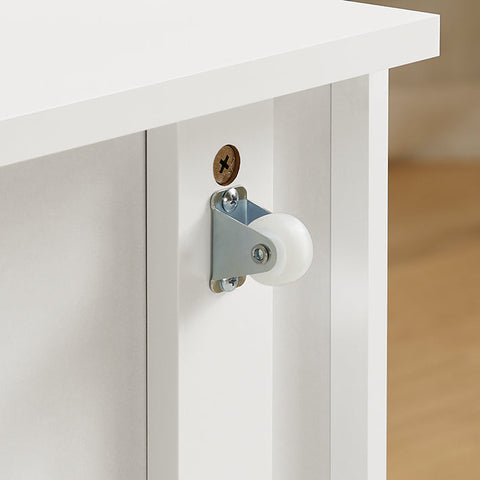 Rootz Mobile Children's Bookshelf with Toy Chest - Storage Rack - Kids' Organizer - MDF Construction - Safety Wall Attachment - Easy Assembly - 76cm x 100cm x 40cm