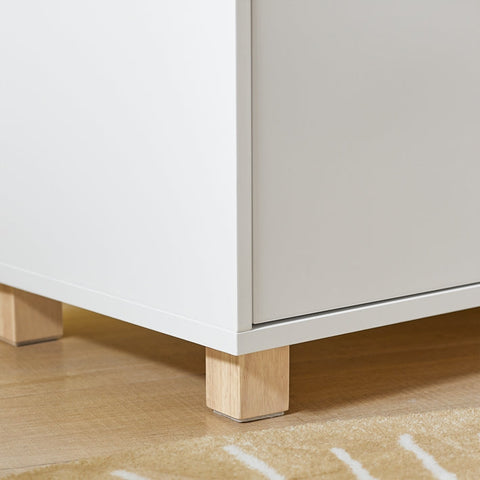 Rootz Children's Bookshelf - Storage Rack - Toy Organizer - Adjustable Shelves - Sturdy Rubber Wood Legs - Space-Saving Design - 60cm x 87cm x 35cm