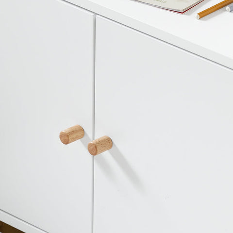 Rootz Children's Bookshelf - Storage Rack - Toy Organizer - Adjustable Shelves - Sturdy Rubber Wood Legs - Space-Saving Design - 60cm x 87cm x 35cm