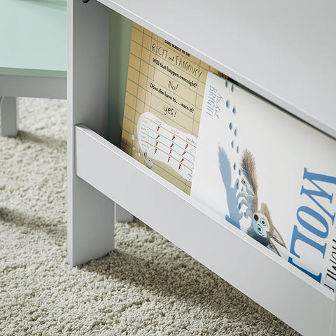 Rootz Kids Table and Chair Set - Children's Furniture - MDF(E1), Wood - Bookshelf - Stable Support - 60cm x 60cm x 48cm