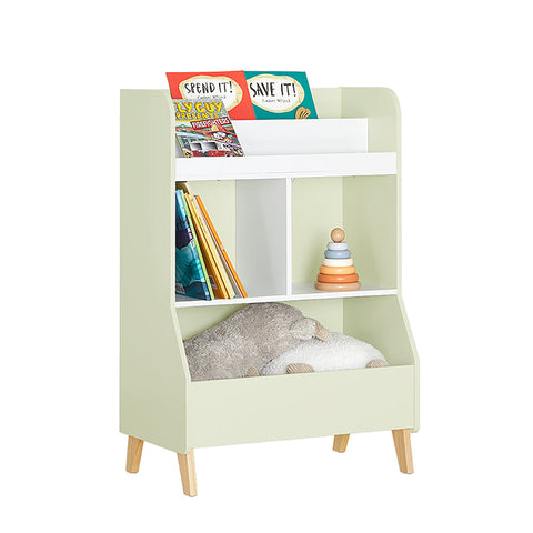 Rootz Children's Bookshelf - Toy Storage Rack - Kids' Organizer - MDF and Pine Construction - Safety Anti-Tip Design - Easy Assembly - 60cm x 89cm x 36cm