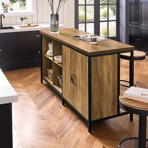 Rootz Dresser Buffet - Kitchen Island - Kitchen Cabinet - Versatile Storage - Adjustable Shelf - Spacious Design - MDF and Metal Frame - 170cm x 89cm x 60cm