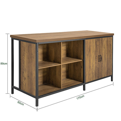 Rootz Dresser Buffet - Kitchen Island - Kitchen Cabinet - Versatile Storage - Adjustable Shelf - Spacious Design - MDF and Metal Frame - 170cm x 89cm x 60cm