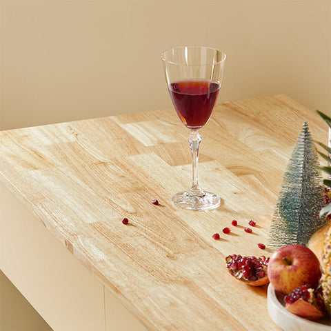 Rootz Modern Kitchen Island - Sideboard - Buffet Cabinet - MDF and Rubber Wood - Spacious Storage with 5 Compartments and 2 Drawers - Wine Bottle Storage - 120cm x 90cm x 60cm