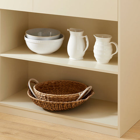 Rootz Modern Kitchen Island - Sideboard - Buffet Cabinet - MDF and Rubber Wood - Spacious Storage with 5 Compartments and 2 Drawers - Wine Bottle Storage - 120cm x 90cm x 60cm