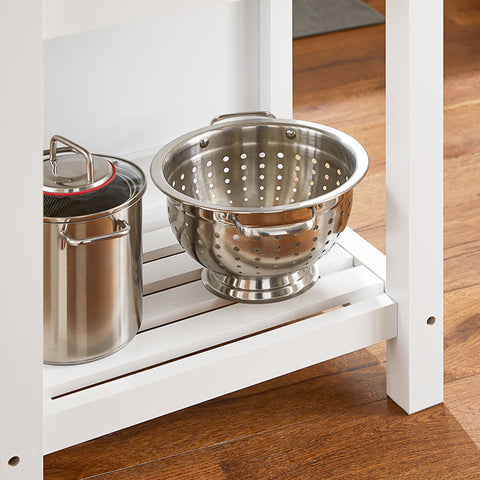 Rootz Kitchen Island - Sideboard - Bar Table - Expandable Design - Adjustable Storage - Easy Assembly - 110-145cm x 95cm x 60cm