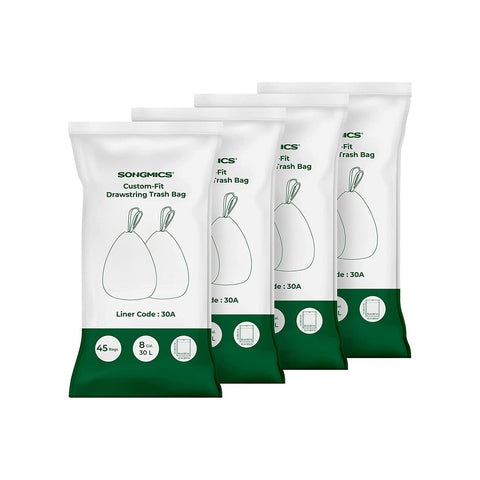 Rootz 4 Pack White Plastic Muslin Bags - Reusable Storage Bags - Eco-Friendly Containers - 30 Liter Capacity - 74cm x 53cm - Lightweight - 8cm x 23cm - 3.2kg Total Weight