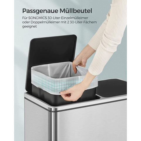 Rootz 4 Pack White Plastic Muslin Bags - Reusable Storage Bags - Eco-Friendly Containers - 30 Liter Capacity - 74cm x 53cm - Lightweight - 8cm x 23cm - 3.2kg Total Weight