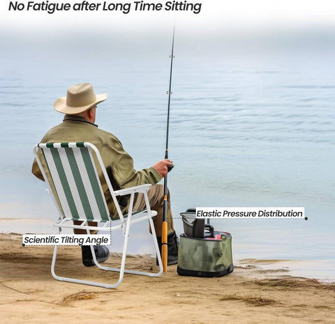 Rootz Camping Chair Set - Folding Camp Chair - Lightweight Beach Chair - Compact Picnic Chair - Oxford Fabric - 58cm x 53cm x 76cm
