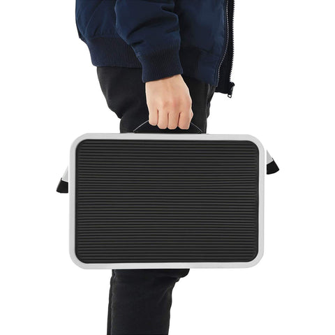 Rootz 1-Step Folding Step Ladder - Foldable Stool - Compact Staircase - Steel Construction - Non-Slip Tread Surface - 38cm x 26cm x 17cm
