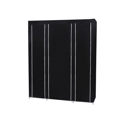 Rootz Folding Wardrobe - Closet Organizer - Storage Cabinet - Tubular Steel Frame - Fleece Fabric - Dust-Free Storage - Space-Saving Design - 150cm x 175cm x 45cm