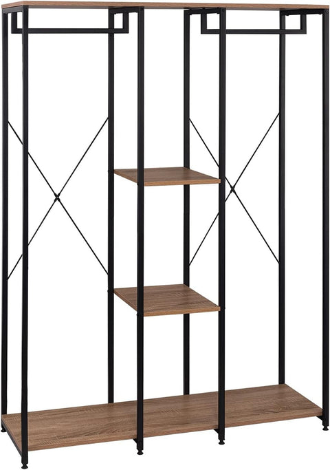 Rootz Multifunctional Clothes Rack - Coat Stand - Wardrobe - Open Storage - MDF & Steel - 40cm x 167cm x 120cm