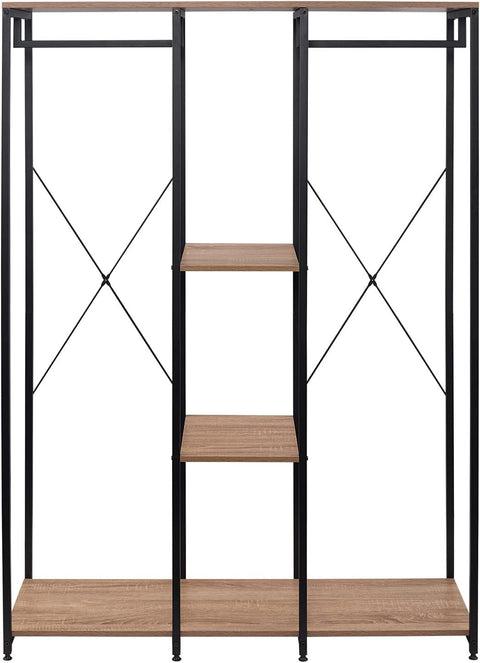Rootz Multifunctional Clothes Rack - Coat Stand - Wardrobe - Open Storage - MDF & Steel - 40cm x 167cm x 120cm