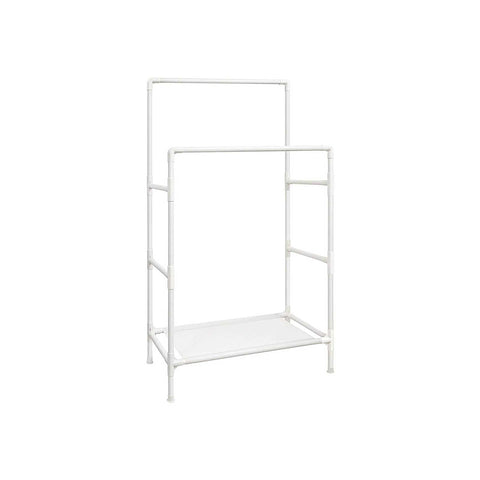 Rootz Morning Stress-Free Clothes Rack - Wardrobe Organizer - Clothing Stand - Iron Pipes - Non-Woven Fabric - Space Saving - Easy Assembly - 84cm x 44cm x 154cm