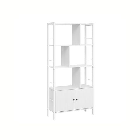 Rootz Modern Bookcase - 4 Open Shelves - Bookshelf - White - 30cm x 74cm x 154.5cm - Space-saving Design