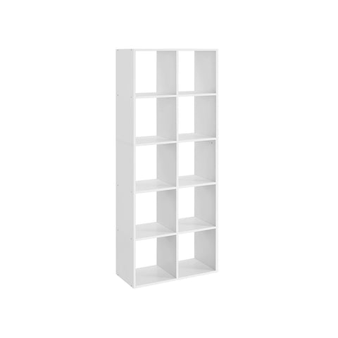 Rootz Bookcase with 10 Compartments - Bookshelf - Storage Shelf - Elegant Display - 30cm x 65.5cm x 161.5cm